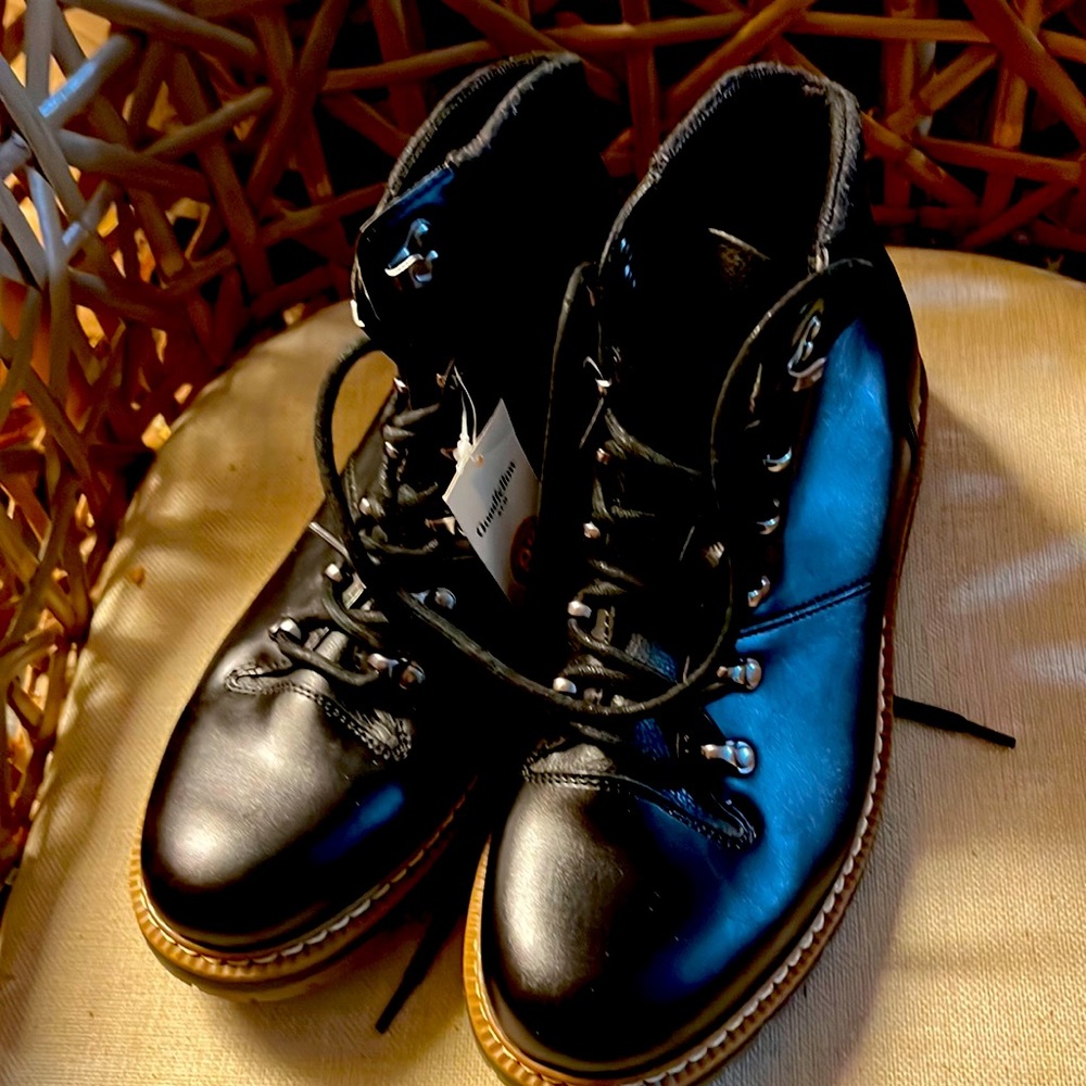 New Goodfellow&Co Mens Faux Leather Black/Bryce Boots 91/2 NWT